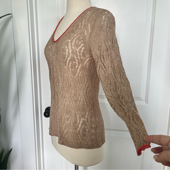 Nic+Zoe Linen Open Knit Top - Picture 3 of 7